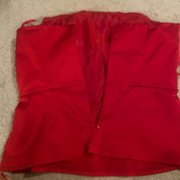 The Limited Strapless Red Satin Corset/Bustier style peplum top
Size medium - Picture 4 of 6